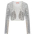 Women's Shining Long Sleeve Jacket Cropped Length - menochic